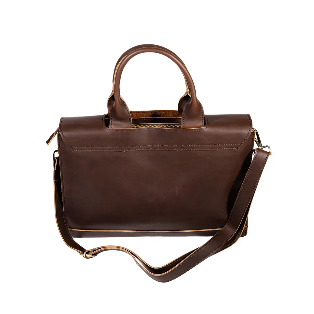 Maletín de Cuero Vegano Marrón – Profesional, Elegante y Resistente