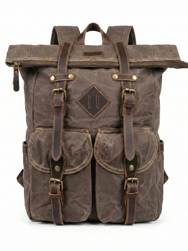 Mochila Punucapa 2.0 – Yute Impermeable con Detalles en Cuero