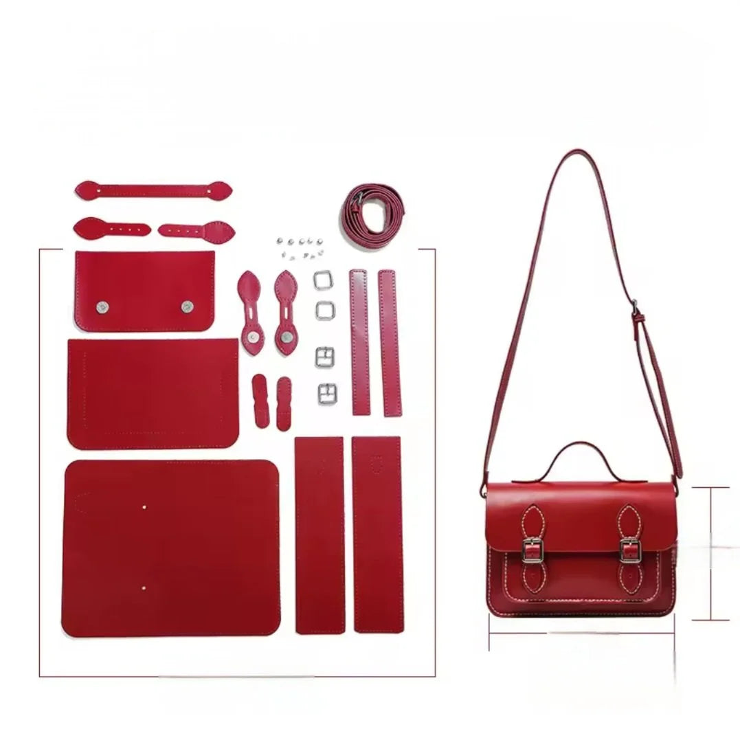Kit Origen de Santini – Arma tu bolso satchel artesanal color Rojo