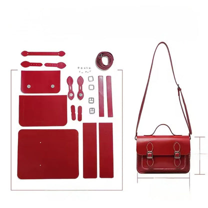 Kit Origen de Santini – Arma tu bolso satchel artesanal color Rojo