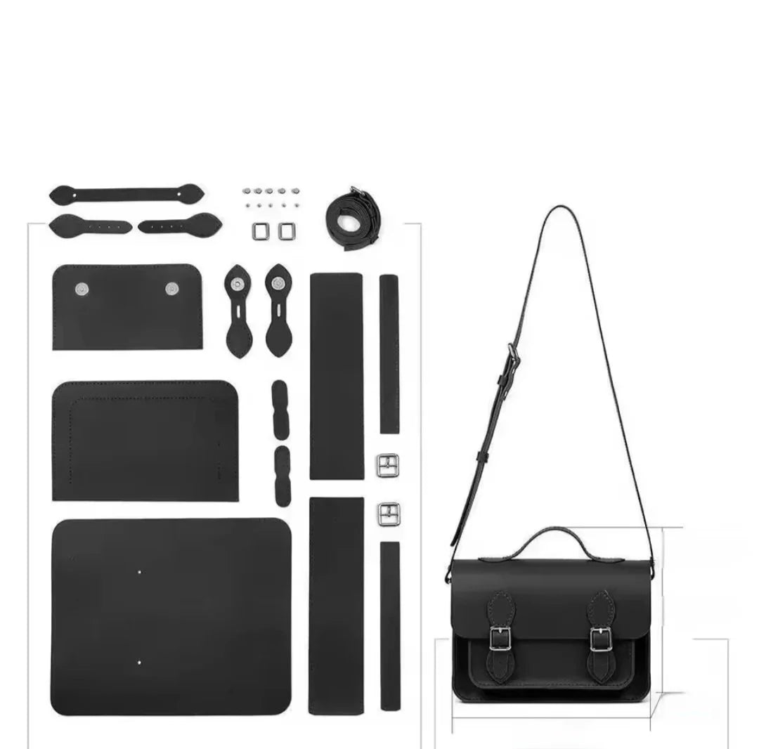 Kit Origen de Santini – Arma tu bolso satchel artesanal color Negro