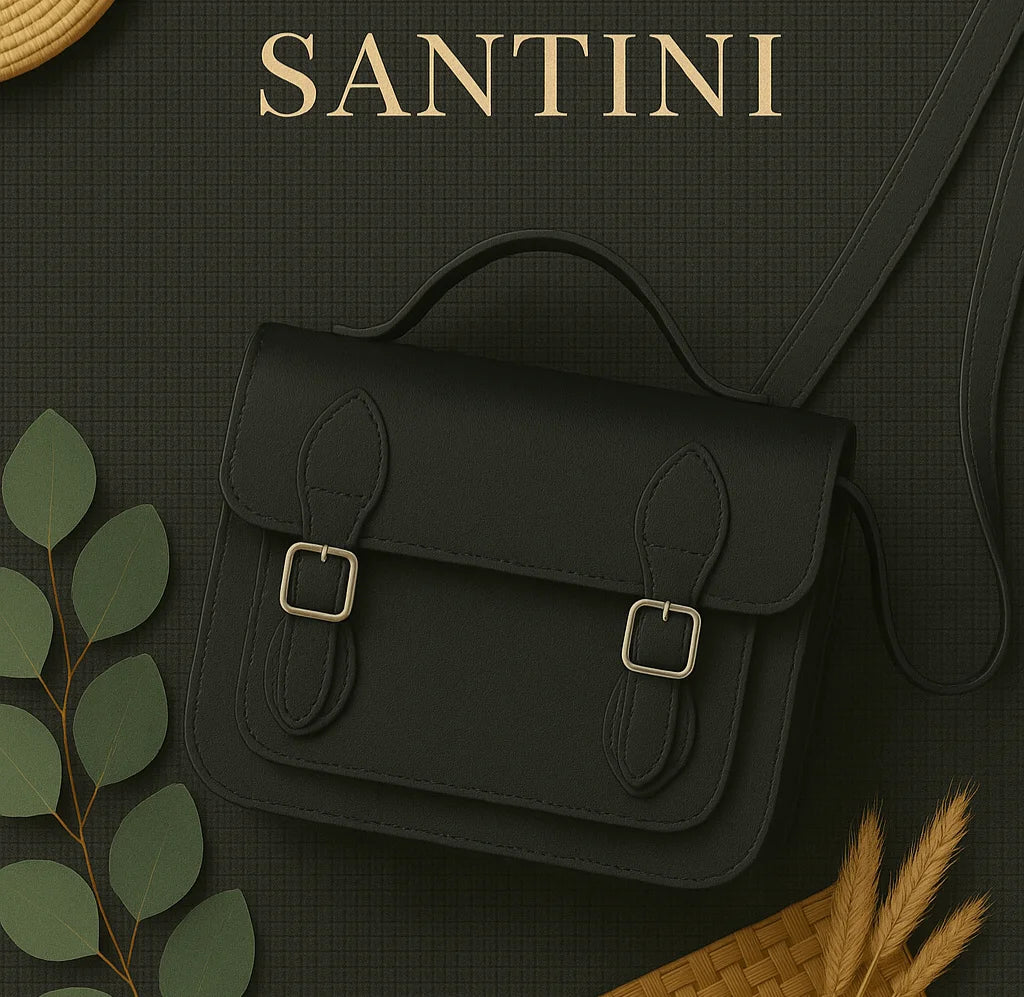 Kit Origen de Santini – Arma tu bolso satchel artesanal color Negro