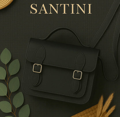 Kit Origen de Santini – Arma tu bolso satchel artesanal color Negro