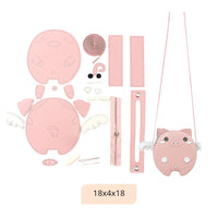 Kit Armado Cerdito – Peluche DIY para Niños | Manualidad Educativa y Segura | SANTINI