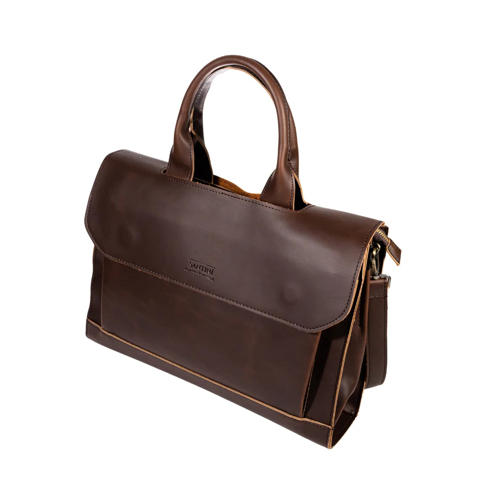 Maletín de Cuero Vegano Marrón – Profesional, Elegante y Resistente