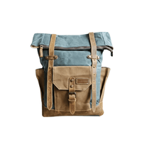 Mochila Coique Verde – Impermeable con Detalles en Cuero Natural | SANTINI Chile