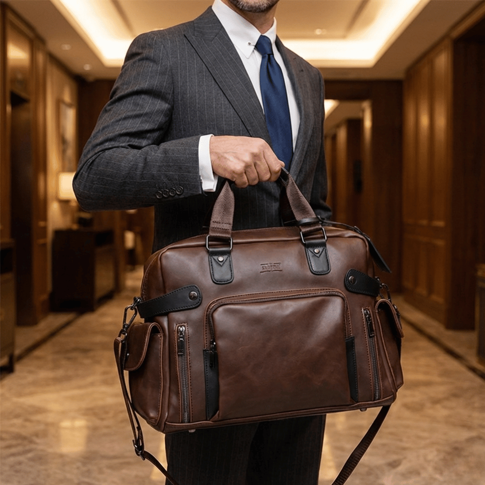 Maletín vegano para notebook 16 pulgadas | Bolso ejecutivo moderno | Cuero vegano resistente