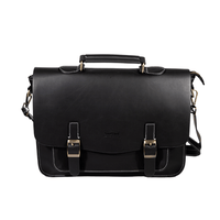 Bolso Maletín de Cuero Vegano 25L: Elegancia y Funcionalidad Negro