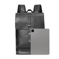 Mochila Ejecutiva Manzano Negra – Cuero Vegano | Elegante, Moderna y Funcional | SANTINI
