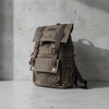 Mochila Maihue – Yute Impermeable y Cuero Natural | 43x32x12 cm | SANTINI