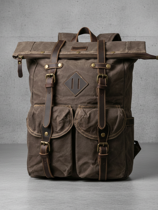 Mochila Punucapa 2.0 – Yute Impermeable con Detalles en Cuero