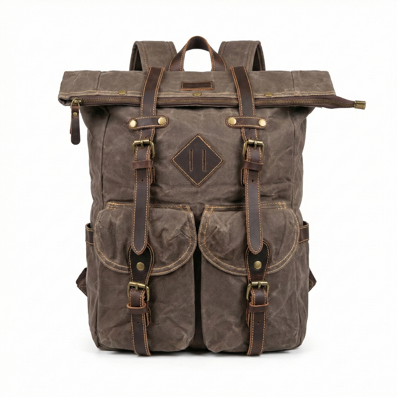 Mochila Punucapa 2.0 – Yute Impermeable con Detalles en Cuero