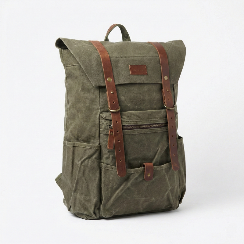 Mochila Molco Verde – Yute Impermeable 40-45 Litros | Gran Capacidad | SANTINI